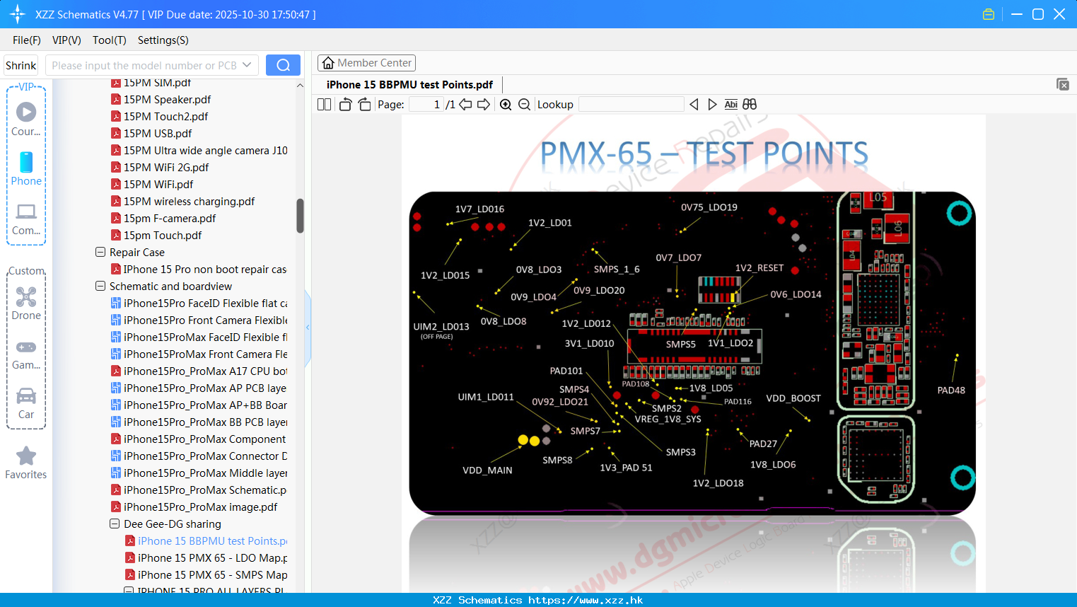 IPhone 15 BBPMU Test Points